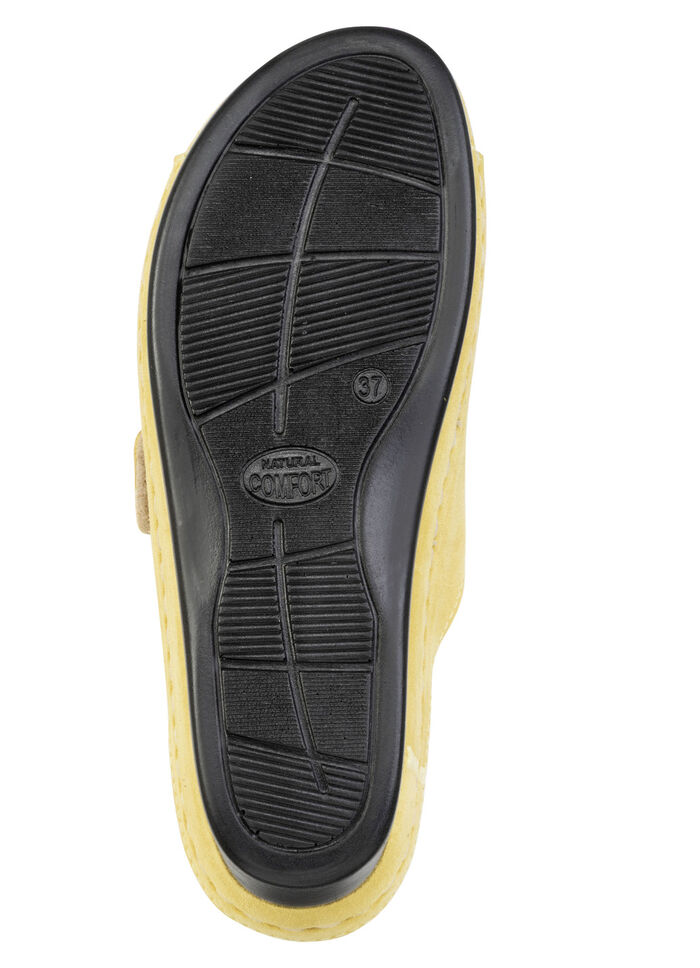 L&auml;tta damslippers, bredd G, med kardborrekn&auml;ppning GELB