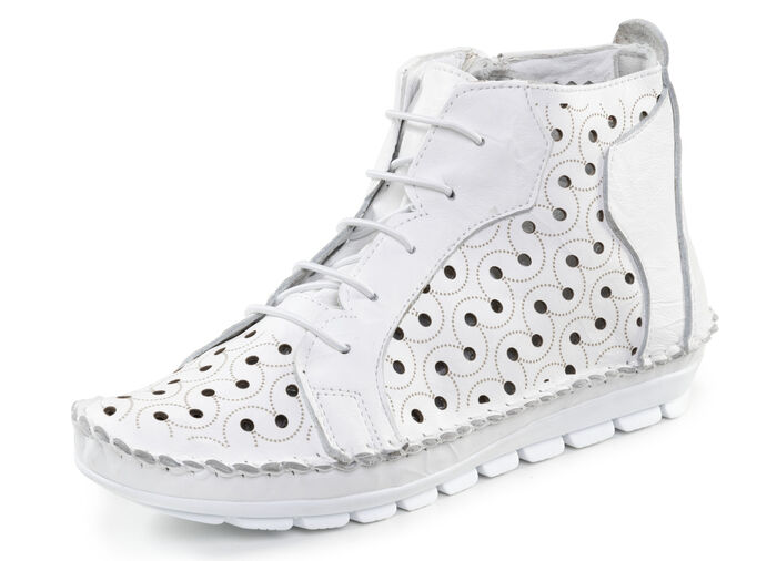 Gemini bootie med skrynklig struktur VIT