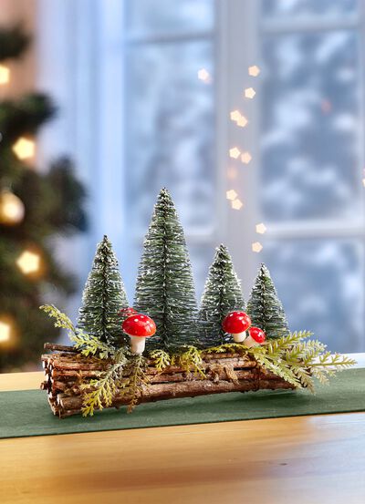 Julgrans-/svamparrangemang 