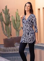 Skjorttunika med fint m&ouml;nster 