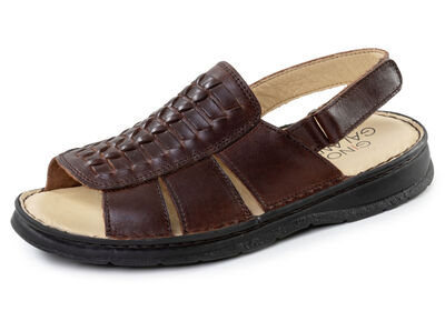 GINO GALANTE, lätta herrsandaler, tillverkade av läder 