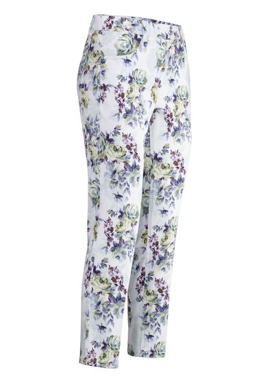 Byxor med briljant f&auml;rgat bl&auml;ckstr&aring;letryck 