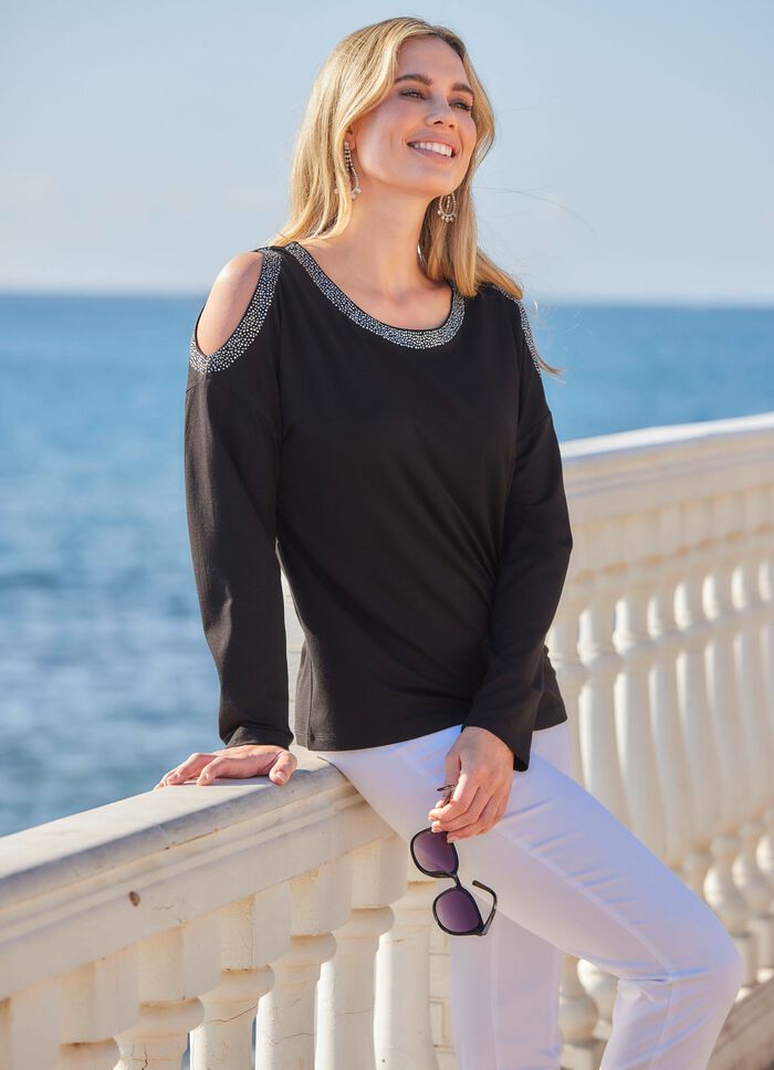 Skjorta med &ouml;ppen finish 