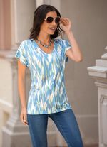 Skjorta med silverfolietryck 