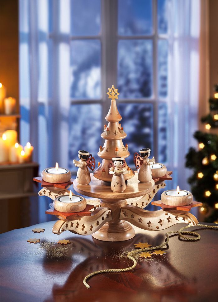 ZEIDLER adventsljusstakar fr&aring;n Erzgebirge 