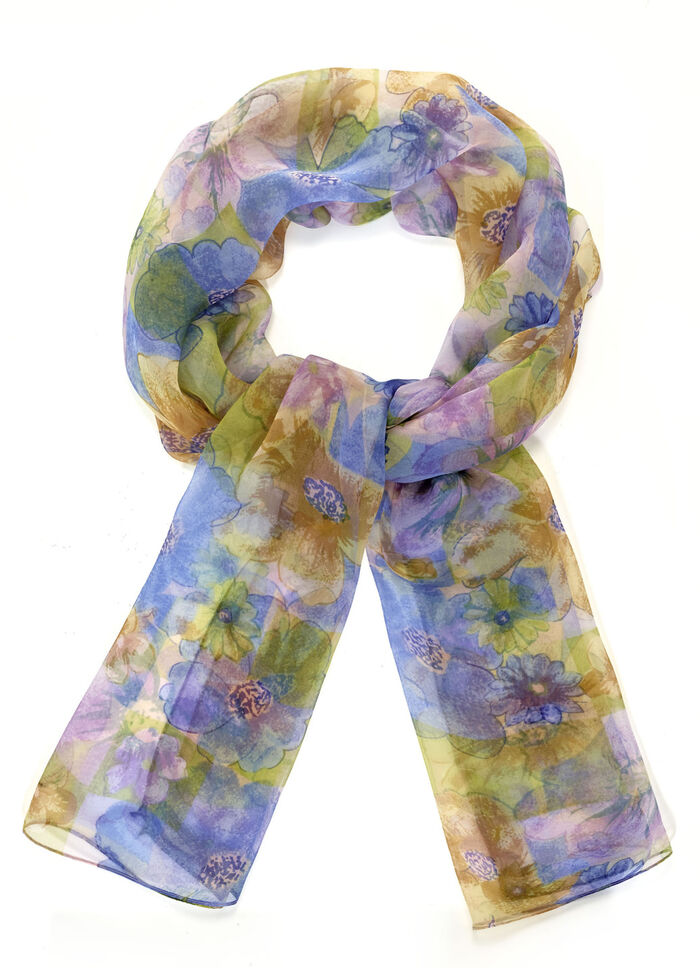 Halsduk med blommönster 