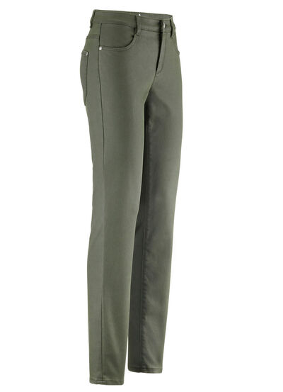 Byxor i trendig l&auml;derlook 