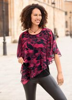 Poncho-tunika med integrerad topp 