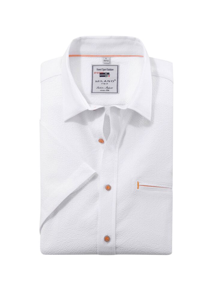 Seersucker skjorta fr&aring;n "Milano Italy" i 3 f&auml;rger VIT