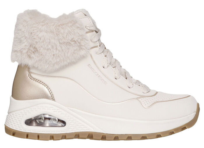 SKECHERS, fodrade damstövlar, vinterskor, med fluffig plyschkrage, 