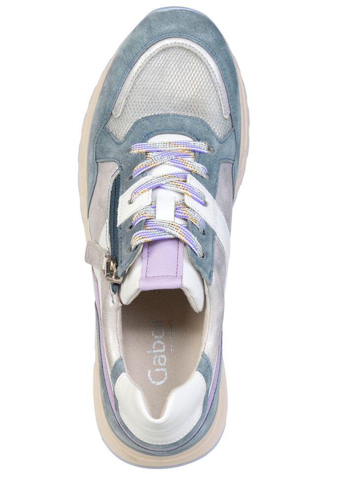 Gabor, trendiga damsneakers, vidd H, med uttagbar fotb&auml;dd 