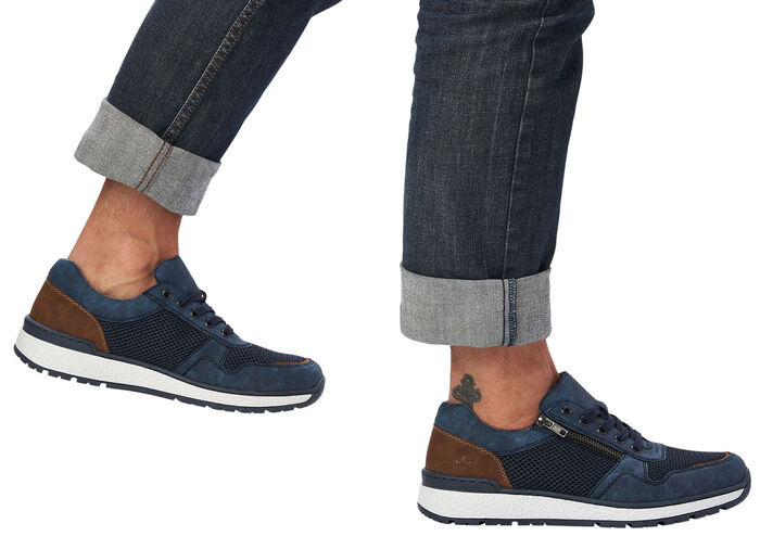 Rieker, bekväma herrsneakers, bredd H, med uttagbar fotbädd, 