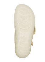 Kardborresandaler av elastiskt textilmaterial BEIGE