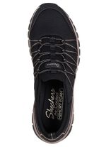 SKECHERS, trendiga damtofflor, tillverkade av stickat meshmaterial SVART-ROSA GULD