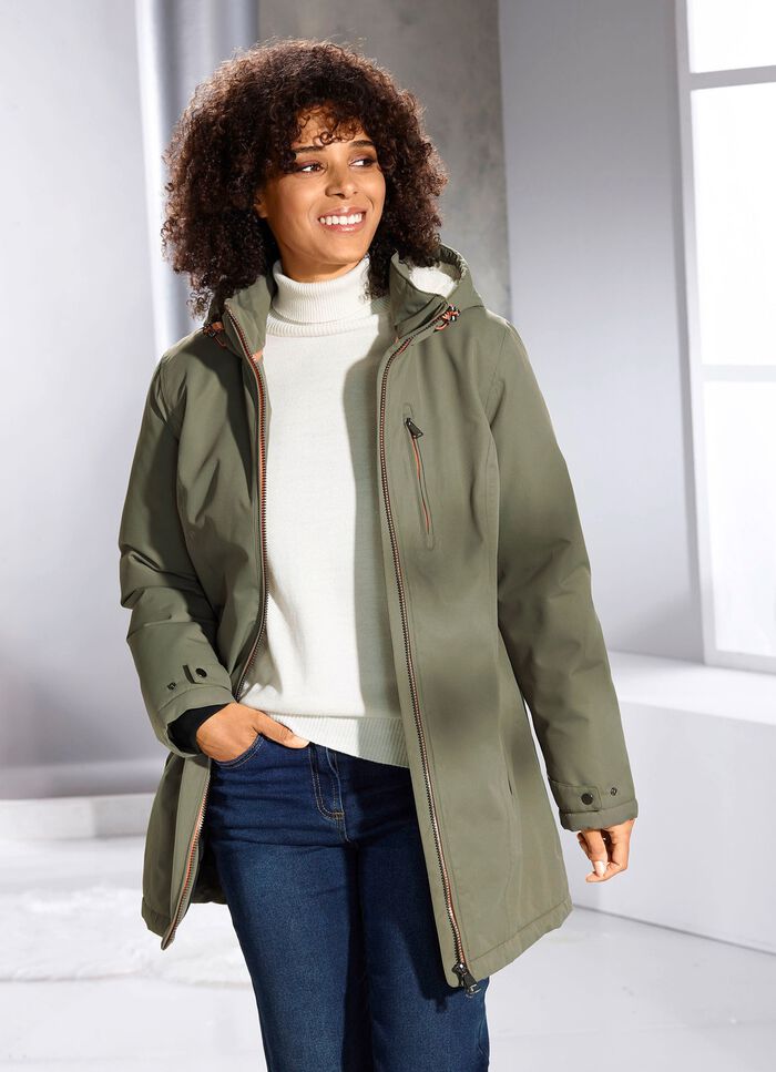 Funktionsjacka med fast huva 