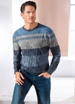 Tr&ouml;ja med rund hals i strukturerad mix i 2 f&auml;rger 