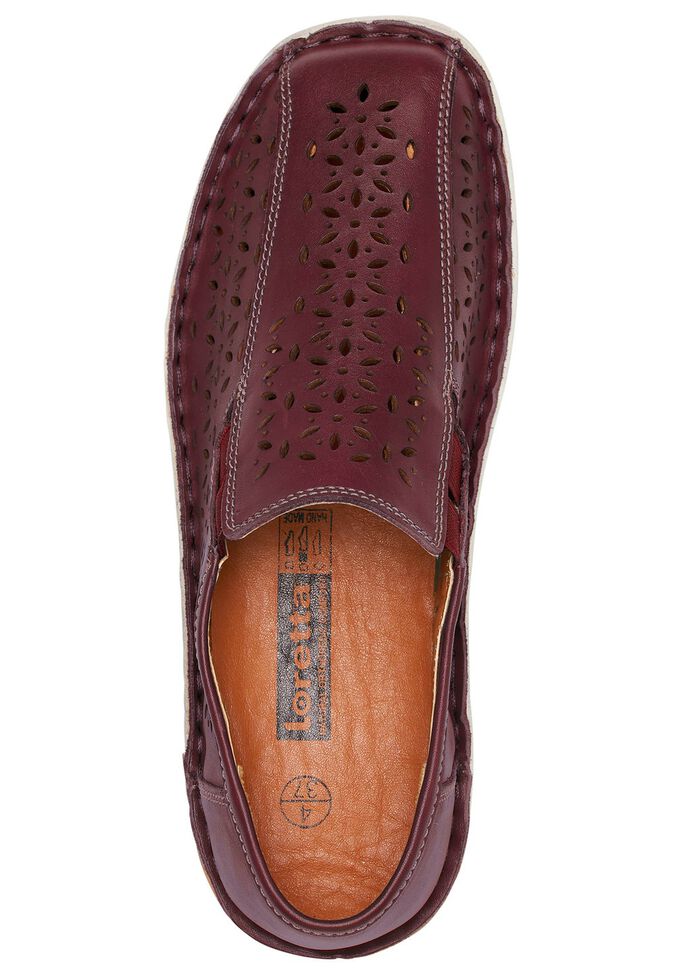 ELENA EDEN tofflor i skuggat nappal&auml;der BURGUNDI