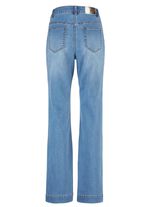 Jeans med trendiga dekorativa knappar 