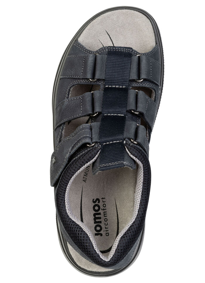 Sportiga herrsandaler, bredd H, med kardborreband MARINE