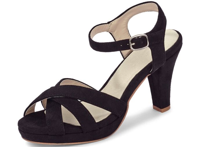 Andrea Conti Sandalett med band och dold elastisk rem SVART