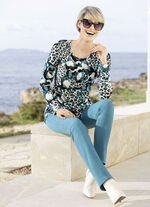 Skjorta med heltäckande tryck BENSIN-SVART-ECRU