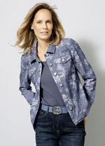 jeansjacka med knappslå 