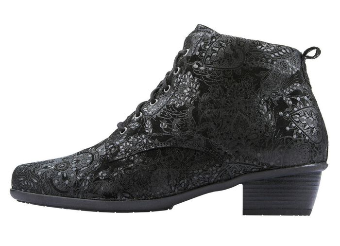 Waldl&auml;ufer - ankelk&auml;nga med sn&ouml;rning och blommig pr&auml;gling SVART