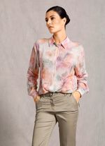 Skjortblus med snygg all-over design 