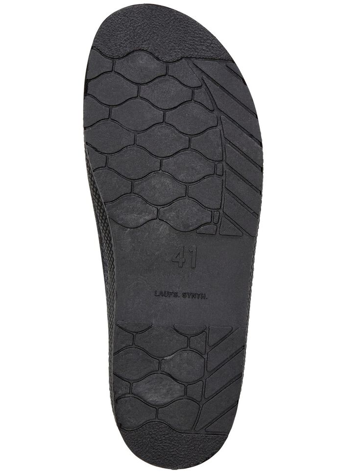 Klassiska herrtofflor med anatomiskt formad fotb&auml;dd SVART-GR&Aring;