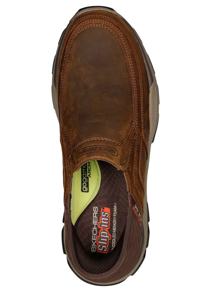 SKECHERS, bekv&auml;ma herrtofflor, med gjuten slip-in-h&auml;lplatta 