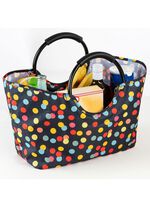 Varukorg med f&auml;rgglatt shoppingm&ouml;nster 