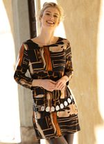 Stickad tunika i finstickad 