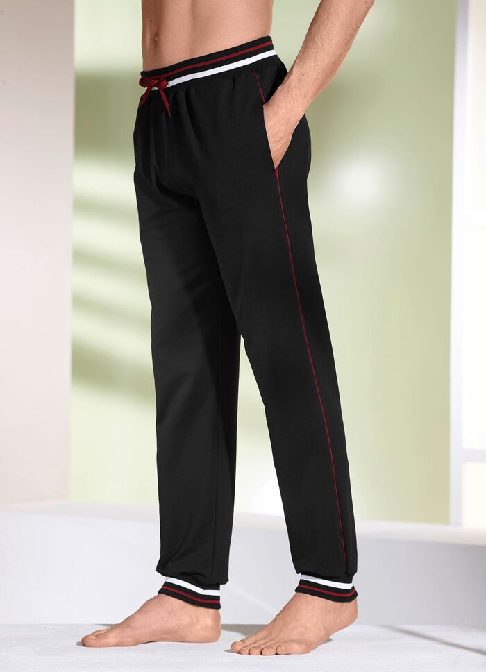 Byxor med ribbade muddar SVART