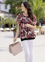 Poncho-tunika med res&aring;r i midjan 