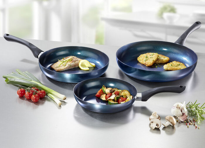 Meteorpanna med megahård diamantkeramisk non-stick premiumbeläggning, 