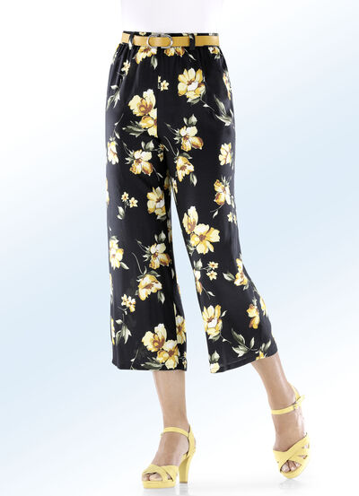 Culottes med vacker blommig design 