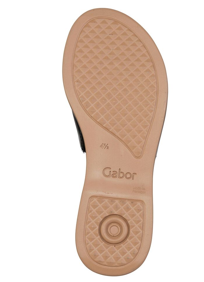 Gabor, eleganta damslippers, vidd G, med res&aring;r i midjan 