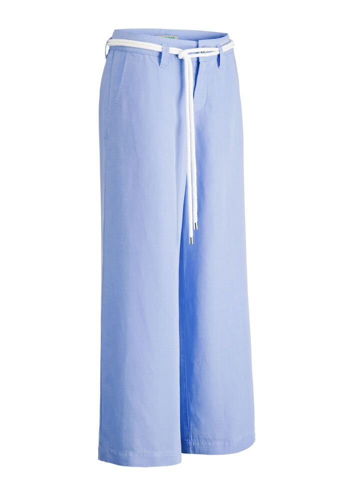 Culottes med ett trendigt snörbälte AZURBLÅ