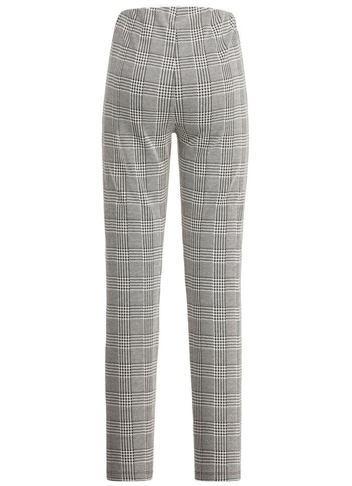 Byxor med Glencheck Design SVART-ECRU