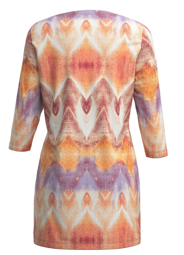 Stickad tunika i tryckt finstickning 