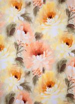 Blommig designad gardin med universal r&auml;lstejp 