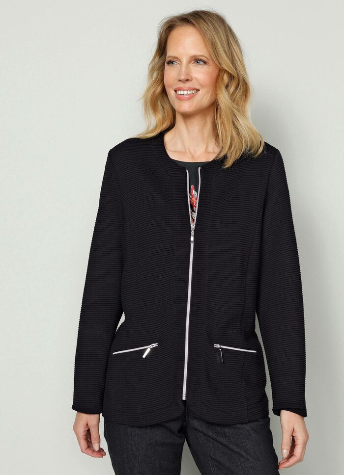 Skjortjacka med hel dragkedja 