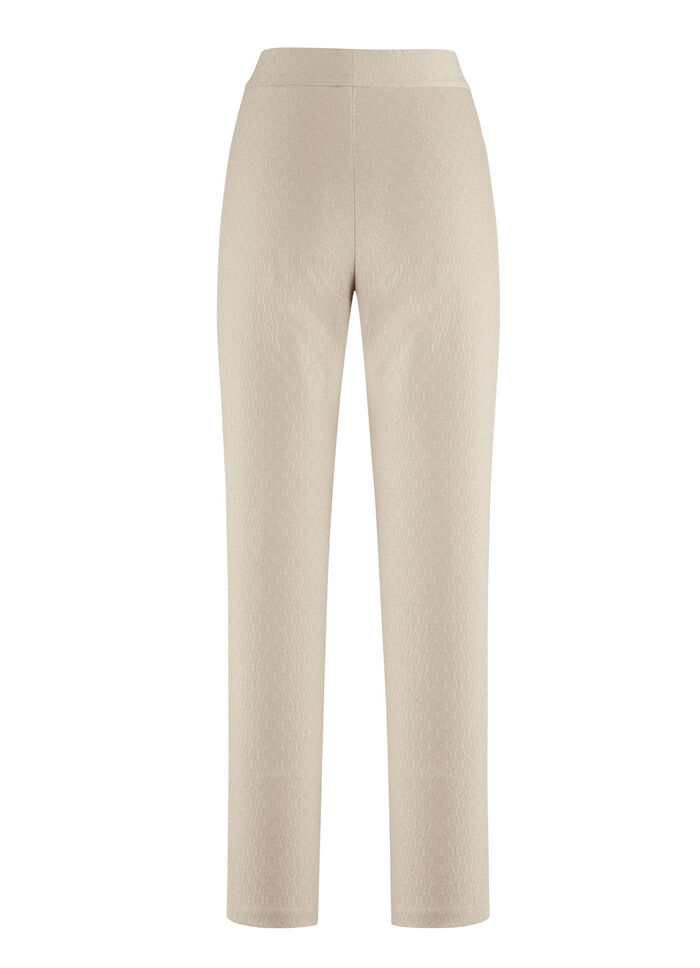 Ankellånga byxor i bekväm pull-on-stil BEIGE