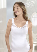 Laurina tvåpack skjortor med tyllbroderi och spets 