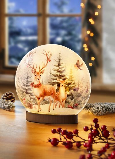 Lampa med hjortmotiv 