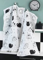 Diskhanddukar av halvlinne, 3-pack 