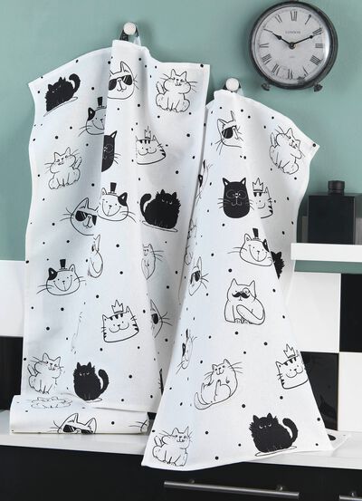 Diskhanddukar av halvlinne, 3-pack 