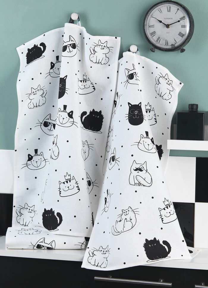 Diskhanddukar av halvlinne, 3-pack 