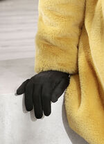 Handske med eleganta, gnistrande glitterapplikationer, 