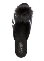 ELENA EDEN mulor med svart fuskp&auml;ls pompom 